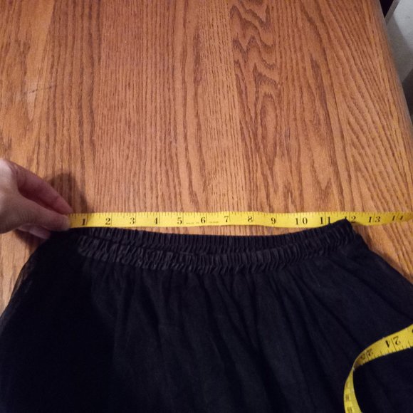 Vtge Black Mesh/Tulle Maxi Skirt Fairygrunge Dark Balletcore/Princess WhimsiGoth - Picture 14 of 15